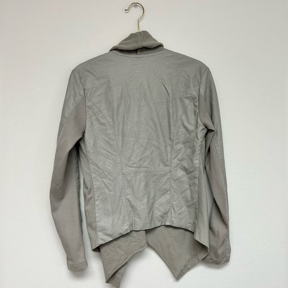 Blank NYC Faux Leather Cotton Moto Jacket Zip Stretch XS​ - Picture 2 of 9
